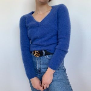 Blue 100% Cashmere Sweater